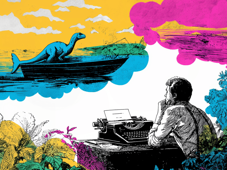 Illustration of a writer